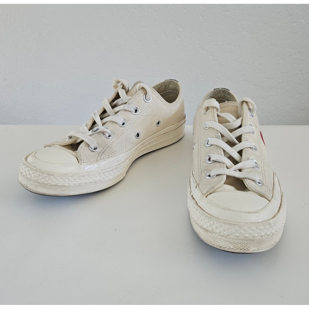 Converse x Comme Des Garcons Play Sneakers W6/M4 Off White 70 Low 150207C - Picture 2 of 11